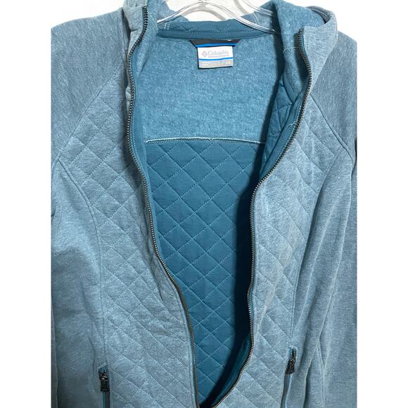 Columbia Soft Shell Jacket Womens XS Full Zip Quilted Hooded Gorpcore Outdoors - Picture 7 of 9
